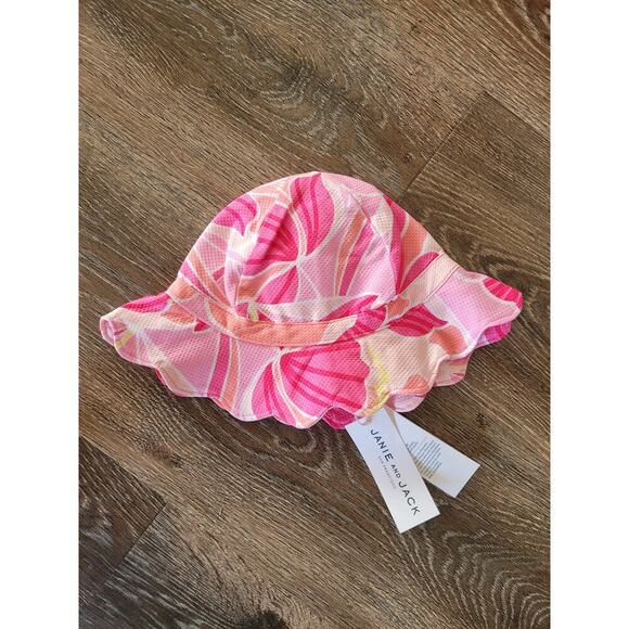 Janie‎ and jack Sun Bucket Hat Pink Floral size 6-12 Months NEW #8 - Picture 1 of 4